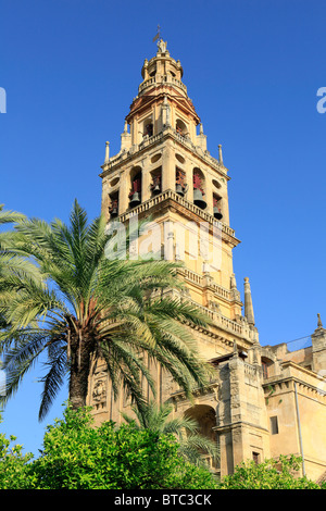 La torre campanaria-minareto della medievale la Giralda di Siviglia, Spagna Foto Stock