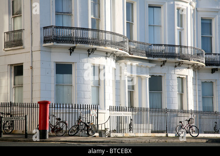 Stile regency case, kemp town, Brighton East Sussex, Inghilterra, Regno Unito. Foto Stock