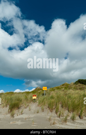 Il bordo delle dune di sabbia a Inchydoney beach, West Cork, Irlanda Foto Stock