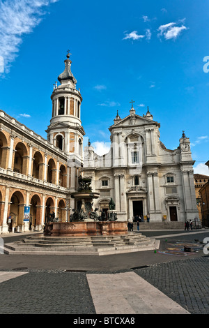 Santuario della Santa Casa, Santuario della Santa Casa, la Chiesa del pellegrinaggio a Loreto, Marche, Italia, Europa Foto Stock