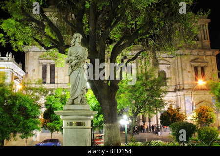 Plaza Murillo a La Paz, in Bolivia durante la notte Foto Stock