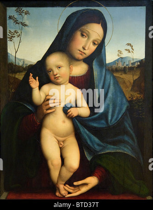 La Madonna e il Bambino, ca. 1495-1500, da Francesco Francia Foto Stock