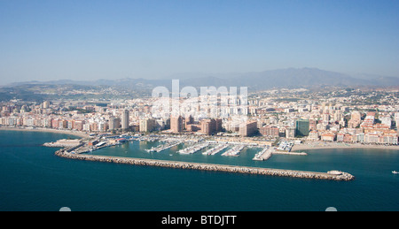 Vista aerea del Puerto Marbella sulla Costa del Sol, Marbella, Spagna Foto Stock