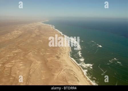 Antenna veduta scenica Skeleton Coast Foto Stock
