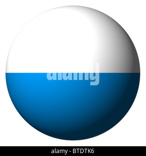 San Marino bandiera sfera isolato su bianco illustrazione Foto Stock