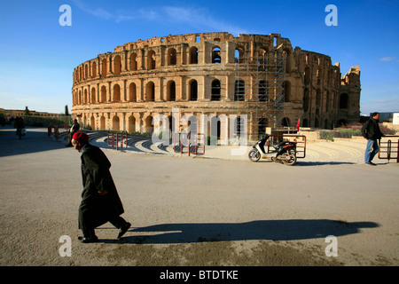 Storico Colosseo romano di El-Jem INTORNO AD230 Foto Stock
