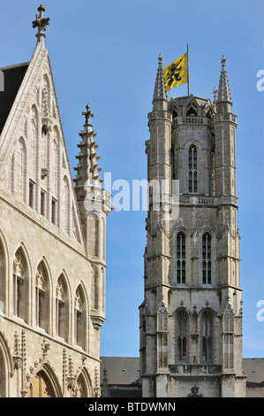 Il Saint-Bavo la cattedrale di / Sint-Baafs cattedrale a Ghent, Belgio Foto Stock