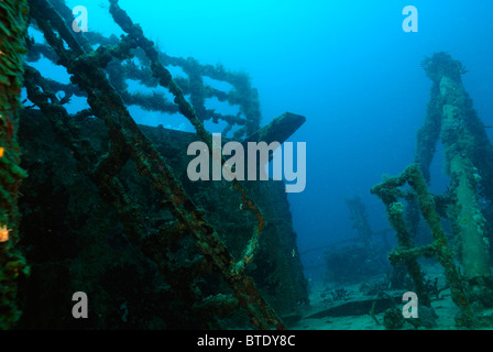 Relitto di nave USS Spiegel Grove off Key Largo costa, Florida, Stati Uniti d'America Foto Stock