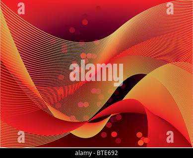 Le linee ondulate e luce soffusa, abstract sfondo vettoriale Foto Stock