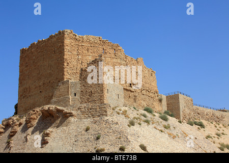 Il castello crociato di Kerak, Giordania Foto Stock