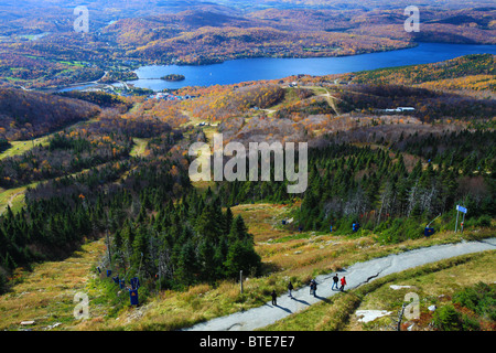Vista panoramica di Mont Tremblant ski resort Foto Stock