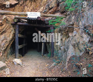 Ingresso di una vecchia miniera d'oro a Mpumalanga Foto Stock