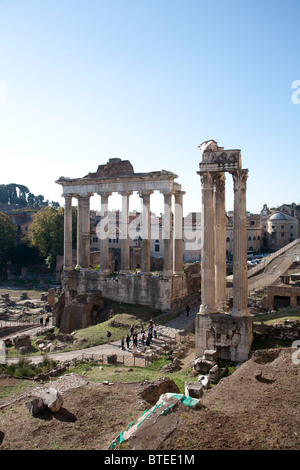 Foro Romano Roma Antica Vitruvio Arco di Settimio Severo impero romano Italia. Foto:Jeff Gilbert Foto Stock