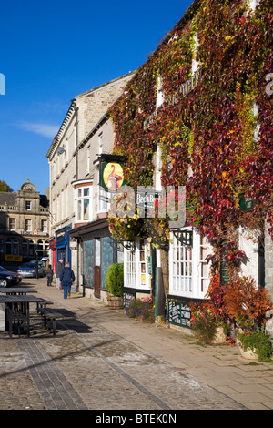 Luogo di mercato e Black Swan Hotel Leyburn North Yorkshire, Inghilterra Foto Stock