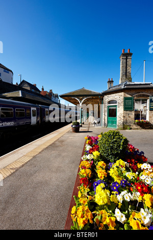 La stazione ferroviaria a Knaresborough, North Yorkshire Regno Unito Foto Stock