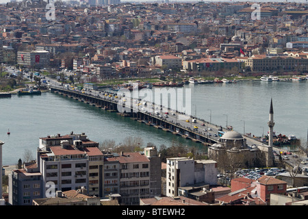 Istanbul vista dalla Torre di Galata Foto Stock