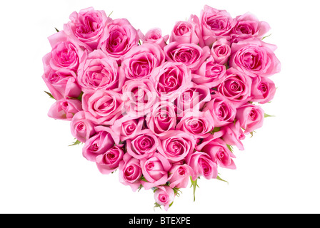 Le Rose in forma di amore Foto Stock