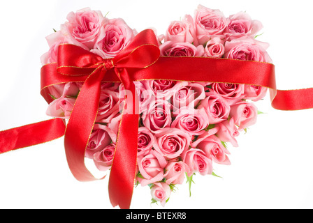 Le Rose in forma di amore Foto Stock