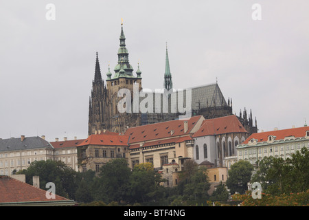 Il Castello di Praga Repubblica Ceca è un castello di Praga dove il re di Boemia, gli imperatori del Sacro Romano Impero avevano i loro uffici Foto Stock