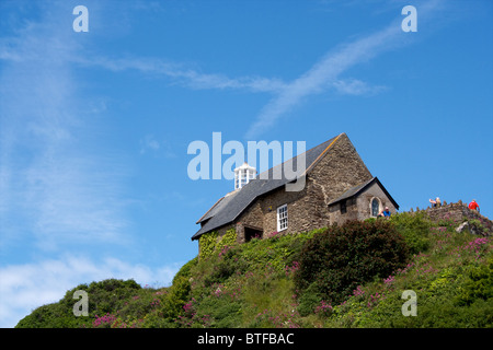 San Nicola è la cappella sulla collina di Lanterna, Ilfracombe Foto Stock