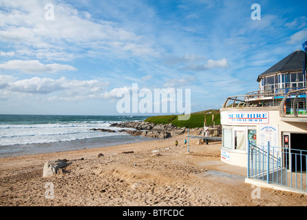 Fistral Beach in Newquay, Cornwall, Regno Unito Foto Stock