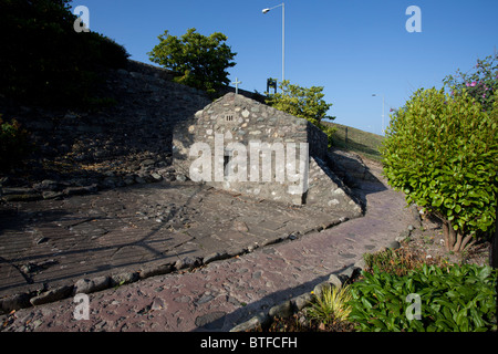 Vista di St Trillo cappella in Rhos on Sea, Wales, Regno Unito Foto Stock