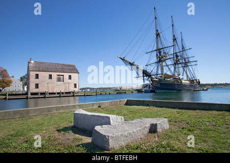 L'Amicizia sloop, Salem Maritime National Historic Site Foto Stock