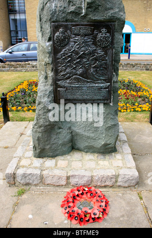 La Battaglia di Bretagna memorial in hellfire corner - Folkestone nel Kent Foto Stock