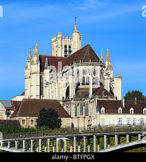 Cattedrale di Auxerre (Saint-Etienne), Auxerre, dipartimento Yonne, Borgogna, Francia Foto Stock
