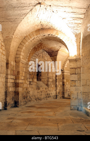 La cripta della cattedrale di Auxerre (Saint-Etienne), Auxerre, dipartimento Yonne, Borgogna, Francia Foto Stock