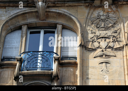 Edificio in stile liberty, Nancy, Meurthe-et-Moselle department, Lorena, Francia Foto Stock