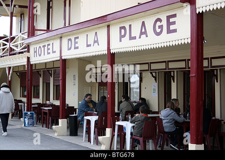 Hotel de la Plage, l'herbe, Bassin d'Arcachon Francia Foto Stock