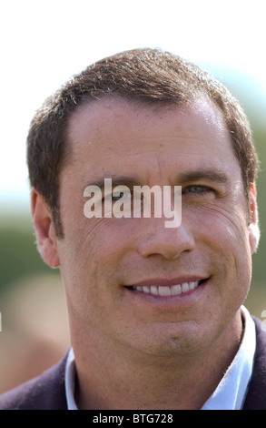 La stella di Hollywood, attore John Travolta Charity Fundraiser partita di polo nel Gloucestershire, Regno Unito Foto Stock