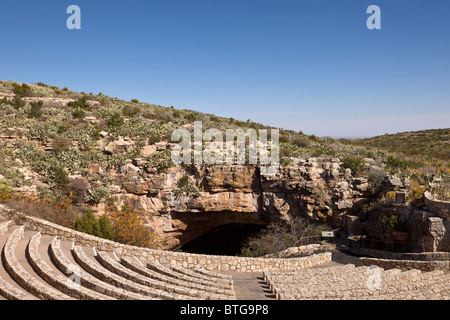 Anfiteatro al parco nazionale di Carlsbad Cavern, un sito Patrimonio Mondiale dell'UNESCO nel sud del Nuovo Messico, Stati Uniti d'America. Foto Stock