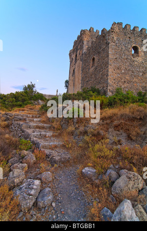 Kapetanakis medievale torre vecchia a Messinia, Grecia Foto Stock