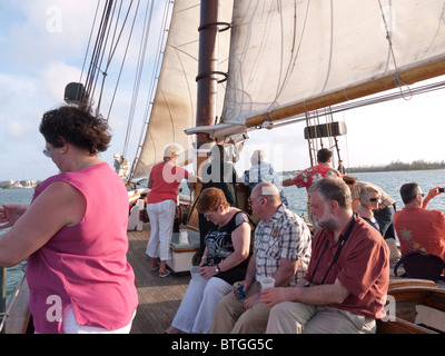 Nave a vela la goletta Appledore off Key West in Florida USA Foto Stock