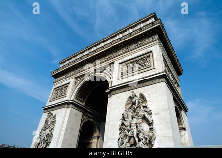 Arc de Triomphe a Parigi, capitale della Francia Foto Stock