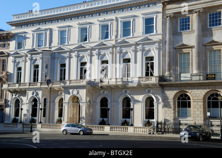 La East India Club in St James's Square, Londra, Inghilterra Foto Stock