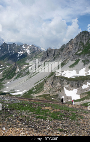 Alpi in estate - Aiguille Area Percee Tignes Val d'Isere Francia Foto Stock