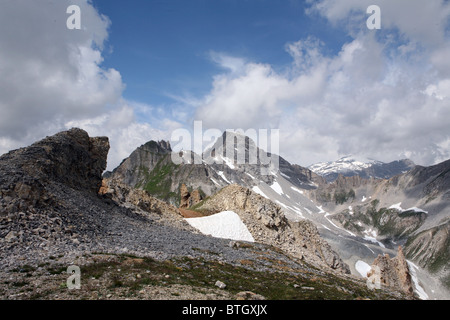 Alpi in estate - Aiguille Area Percee Tignes Val d'Isere Francia Foto Stock