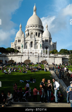 Basilica del Sacro Cuore di Gesù di Parigi capitale della Francia Foto Stock