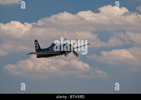 Un Grumman F8F-2P Bearcat al Duxford Flying Legends air show, luglio 2010. Foto Stock