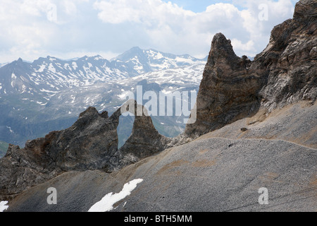 Alpi in estate - Aiguille Area Percee Tignes Val d'Isere Francia Foto Stock