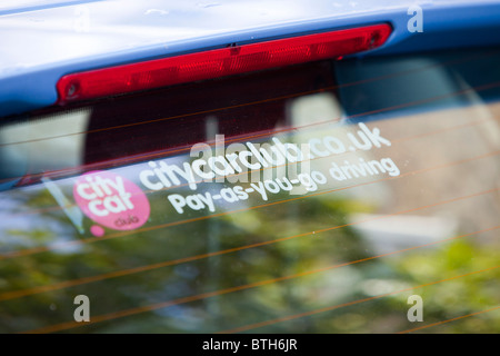 Una city car club auto a Londra. Foto Stock