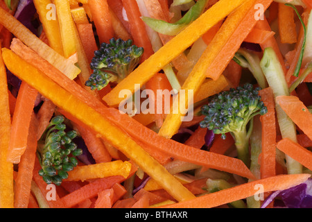 Fresche e vegetali Stir Fry con broccoli Closeup Foto Stock