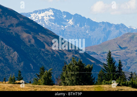 Wanaka viste,Harris montagne,Wanaka,Isola del Sud,Nuova Zelanda Foto Stock