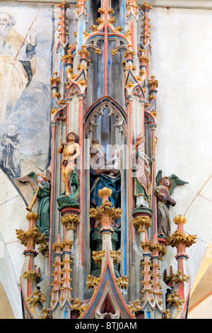Interno della cattedrale di San Giorgio, Limburg an der Lahn, Hesse, Germania Foto Stock