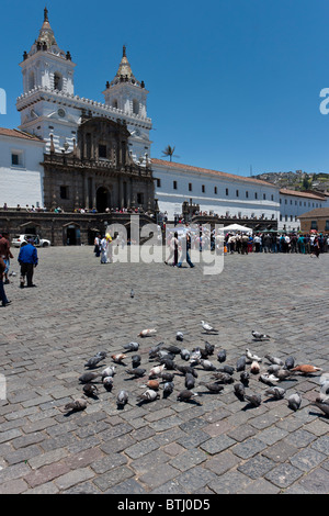 Plaza San Francisco, Quito, Ecuador Foto Stock