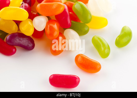 Primo piano di una pila di jelly bean dolci Foto Stock