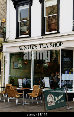 Aunties Tea Shop, St Marys passaggio, Cambridge, Inghilterra, Regno Unito Foto Stock